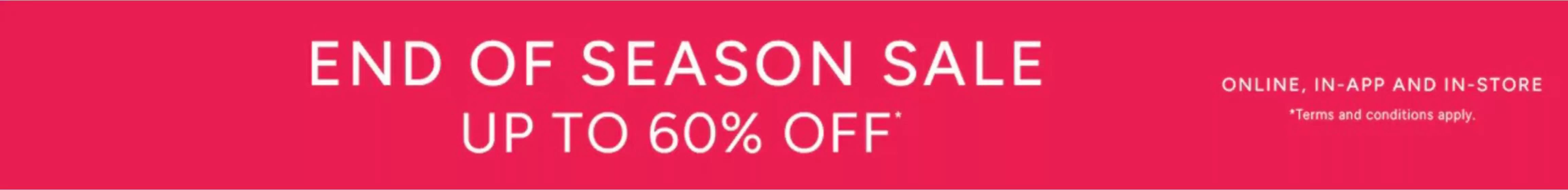 End of season sale