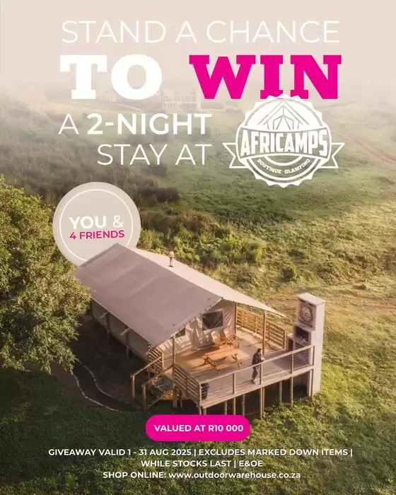 Outdoor Warehouse catalogue in Centurion | Stand a chance to win | 2025-08-06T00:00:00.000Z - 2025-08-31T00:00:00.000Z