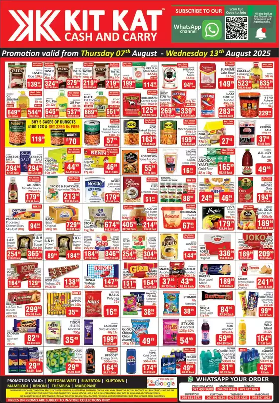 KitKat Cash and Carry catalogue in Pretoria | Great offer for all customers | 2025-08-07T00:00:00.000Z - 2025-08-13T00:00:00.000Z