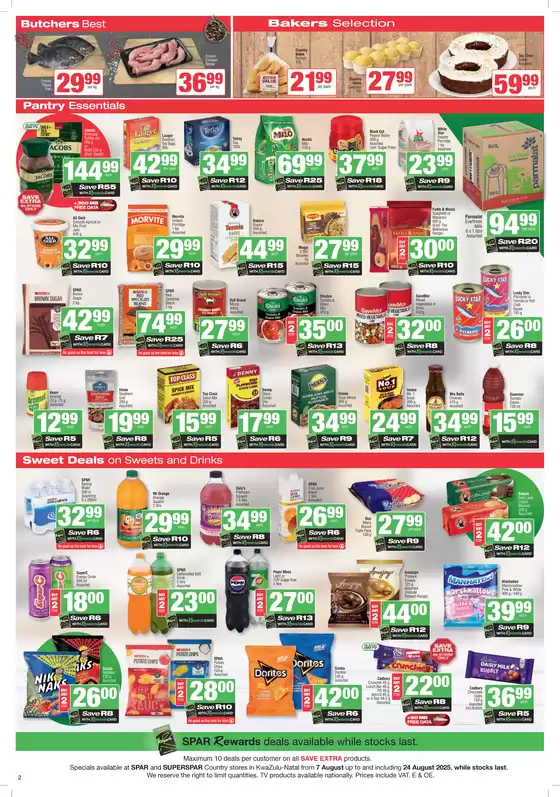 Specials Spar Tops