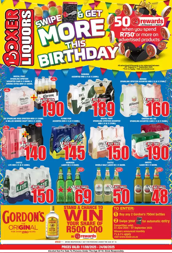 Boxer Liquors catalogue in Mossel Bay | Boxer Liquors FS August MM Liquor! | 2025-08-11T00:00:00.000Z - 2025-08-24T00:00:00.000Z