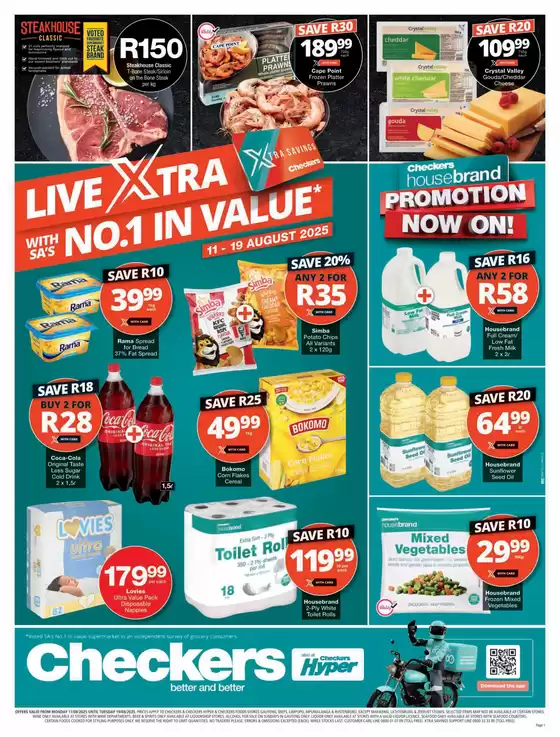 Checkers catalogue in Mossel Bay | Checkers August Mid-Month Promotion Gauteng | 2025-08-11T00:00:00.000Z - 2025-08-24T00:00:00.000Z