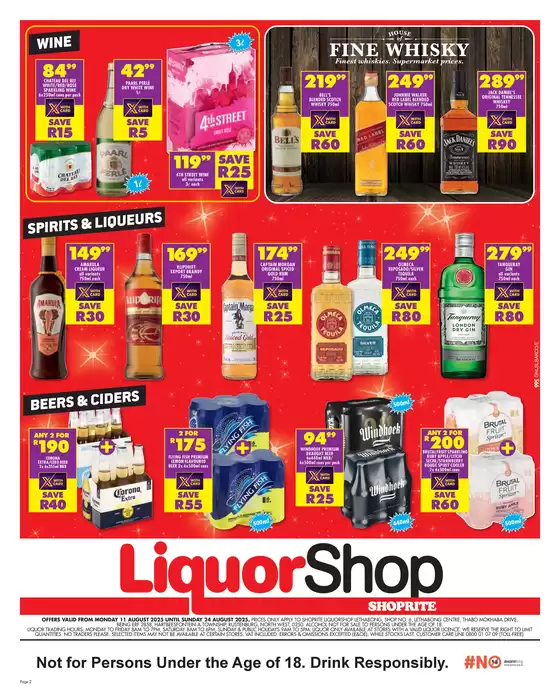 Shoprite LiquorShop Savings Lethabong - 11 to 24 August