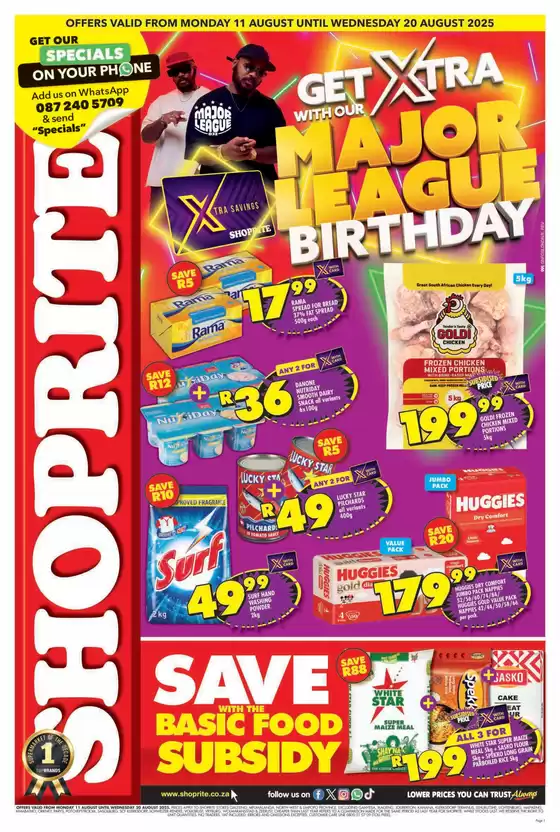 Shoprite Major Deals Gauteng - 11 to 24 August