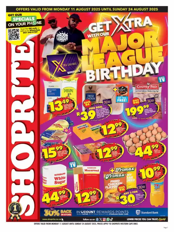 Shoprite Major Deals Western Cape - 11 to 24 August