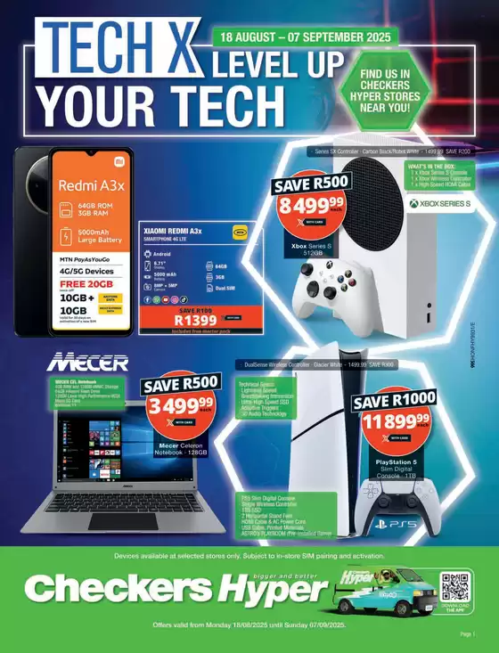 Checkers catalogue in Port Elizabeth | Checkers Hyper Tech X August Promotion 18 August | 2025-08-18T00:00:00.000Z - 2025-09-07T00:00:00.000Z