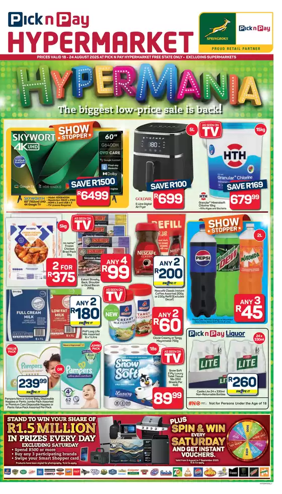 Pick n Pay Hypermarket catalogue in Bloemfontein | Top deals for all customers | 2025-08-18T00:00:00.000Z - 2025-08-24T00:00:00.000Z