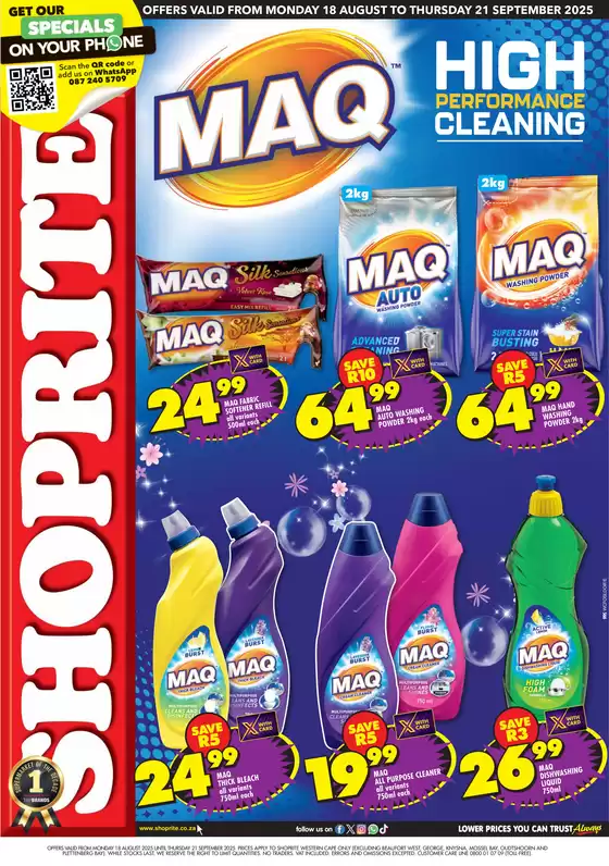 Shoprite catalogue in Cape Town | Top deals for all customers | 2025-08-19T00:00:00.000Z - 2025-09-21T00:00:00.000Z