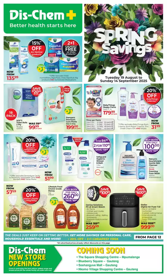 Dis-Chem catalogue in Sandton | Spring Savings | 2025-08-21T00:00:00.000Z - 2025-09-14T00:00:00.000Z