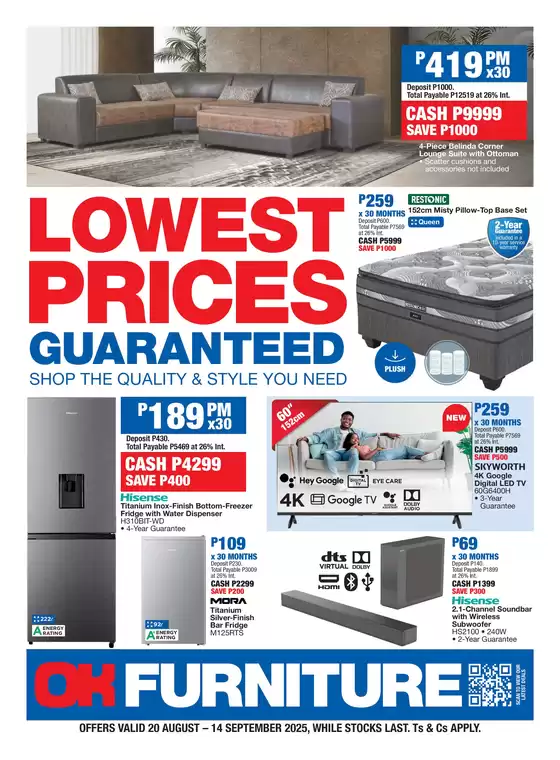 OK Furniture catalogue in Isipingo | Wide range of offers | 2025-08-20T00:00:00.000Z - 2025-09-14T00:00:00.000Z