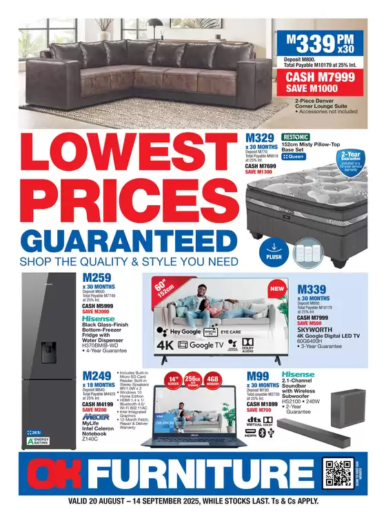 OK Furniture catalogue in Isipingo | Special offers for you | 2025-08-20T00:00:00.000Z - 2025-09-14T00:00:00.000Z