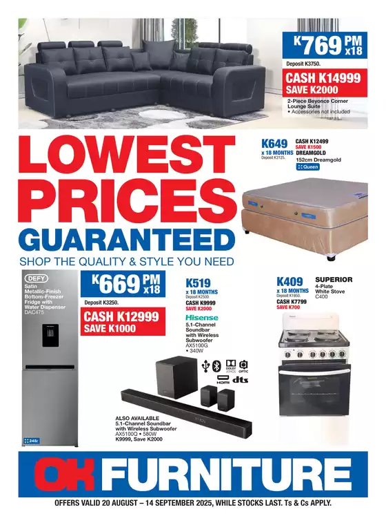 OK Furniture catalogue in Isipingo | Our best bargains | 2025-08-20T00:00:00.000Z - 2025-09-14T00:00:00.000Z