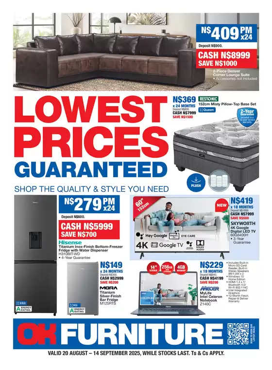OK Furniture catalogue in Isipingo | Top deals for all customers | 2025-08-20T00:00:00.000Z - 2025-09-14T00:00:00.000Z