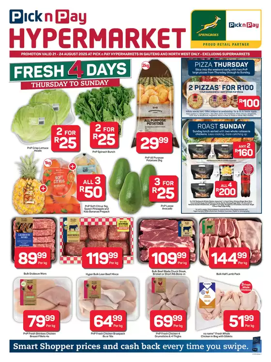 Pick n Pay Hypermarket catalogue in Alexandra | Our best deals for you | 2025-08-21T00:00:00.000Z - 2025-08-24T00:00:00.000Z