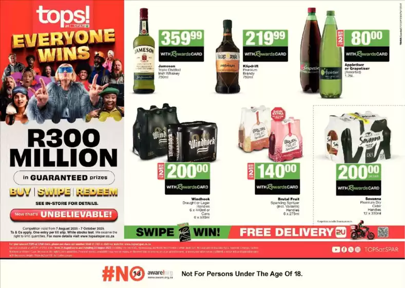 Tops Spar catalogue in Johannesburg | Discover attractive offers | 2025-08-21T00:00:00.000Z - 2025-08-24T00:00:00.000Z