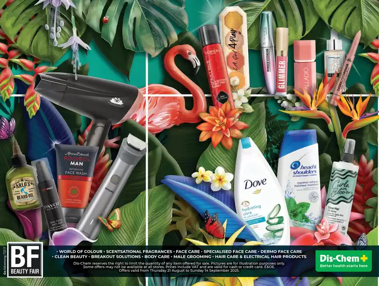 Dis-Chem catalogue in Roodepoort | Beauty Fair August 2025 | 2025-08-22T00:00:00.000Z - 2025-09-14T00:00:00.000Z
