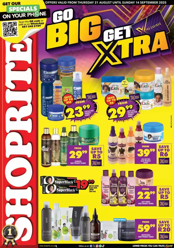 Shoprite catalogue in Johannesburg | Special offers for you | 2025-08-22T00:00:00.000Z - 2025-09-14T00:00:00.000Z