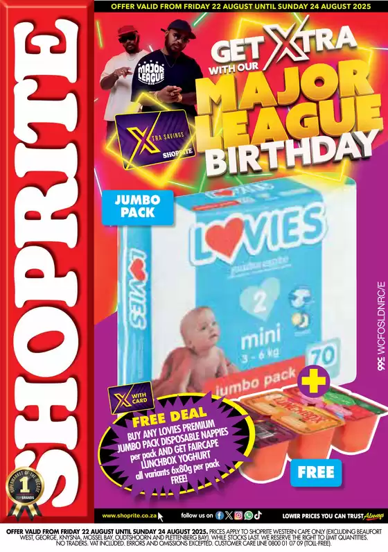 Shoprite catalogue in Kuils River | Shoprite Major Deals Western Cape - 22 to 24 August  | 2025-08-22T00:00:00.000Z - 2025-08-24T00:00:00.000Z
