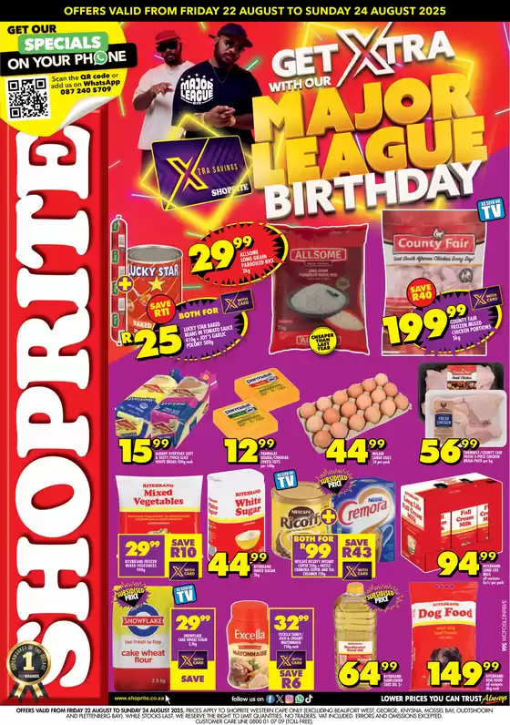 Shoprite catalogue in Kuils River | Current deals and offers | 2025-08-22T00:00:00.000Z - 2025-08-24T00:00:00.000Z