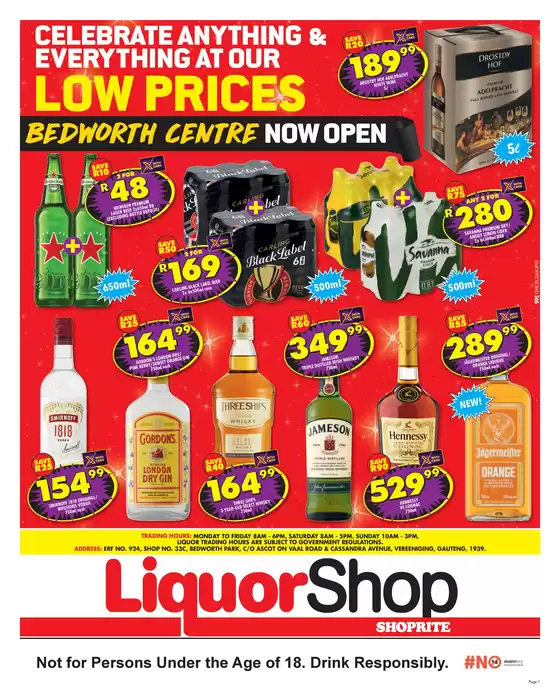 Shoprite LiquorShop Savings Bedworth Centre 29 September - 12 October