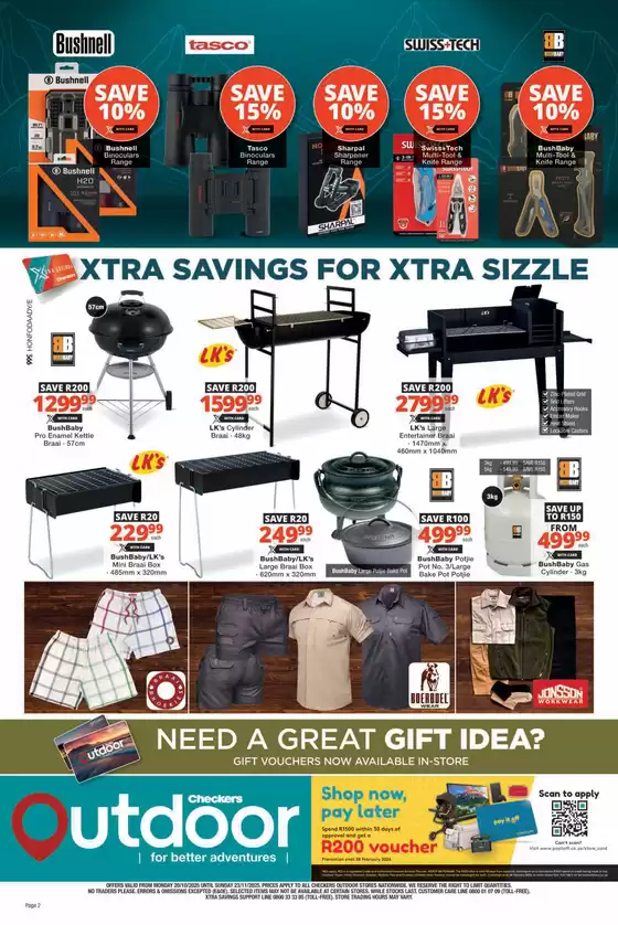 Checkers Outdoor October Month-End Promotion 20 October