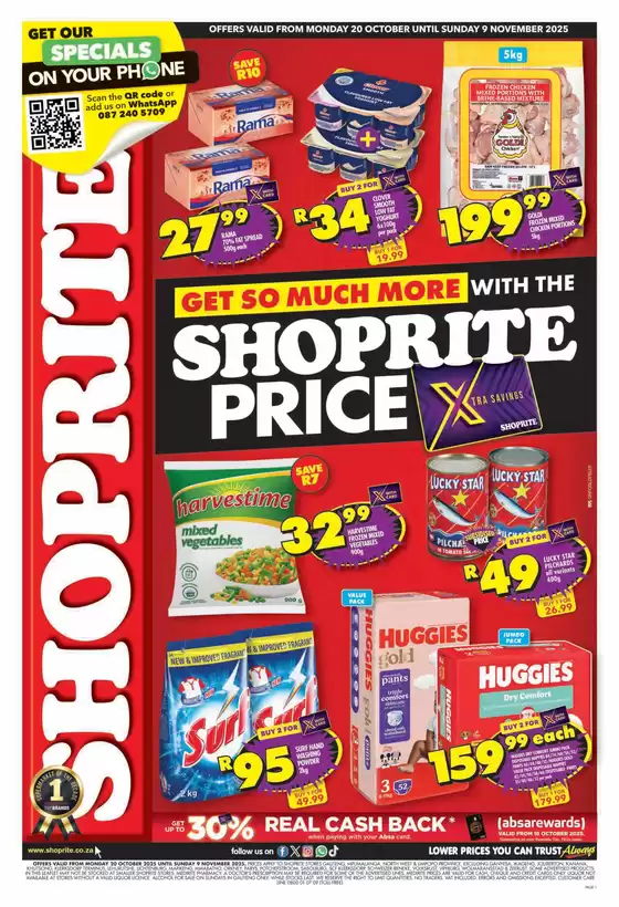 Shoprite Price Gauteng 20 October - 9 November