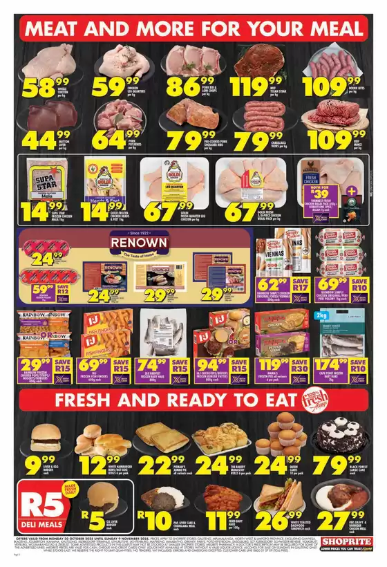 Shoprite Price Gauteng 20 October - 9 November