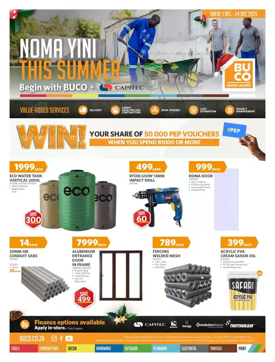 BUCO catalogue in Pinetown | dezemba coastal 2025 | 2025-12-01T00:00:00.000Z - 2025-12-24T00:00:00.000Z