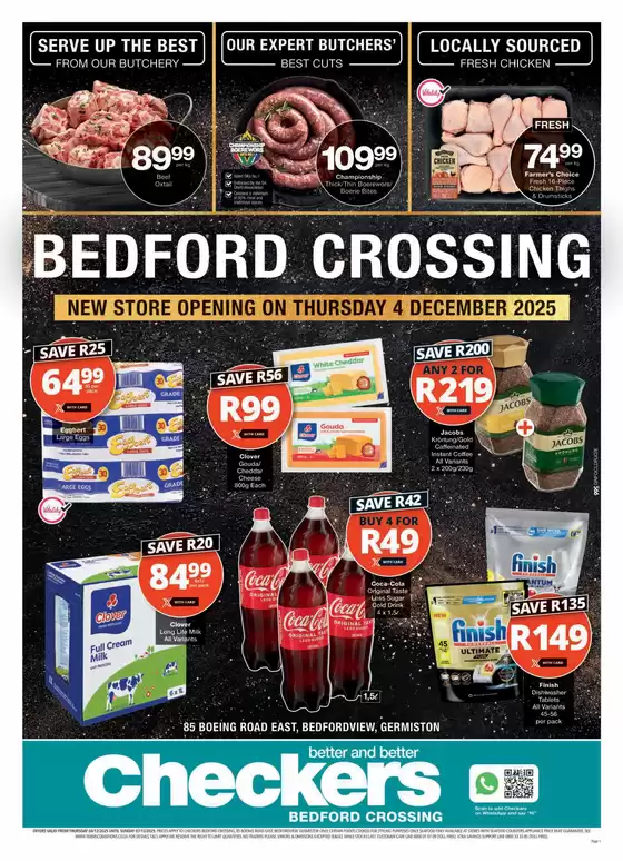 Checkers Hyper catalogue in Bloemfontein | Checkers Bedford Crossing Store Opening 4 December | 2025-12-03T00:00:00.000Z - 2025-12-07T00:00:00.000Z