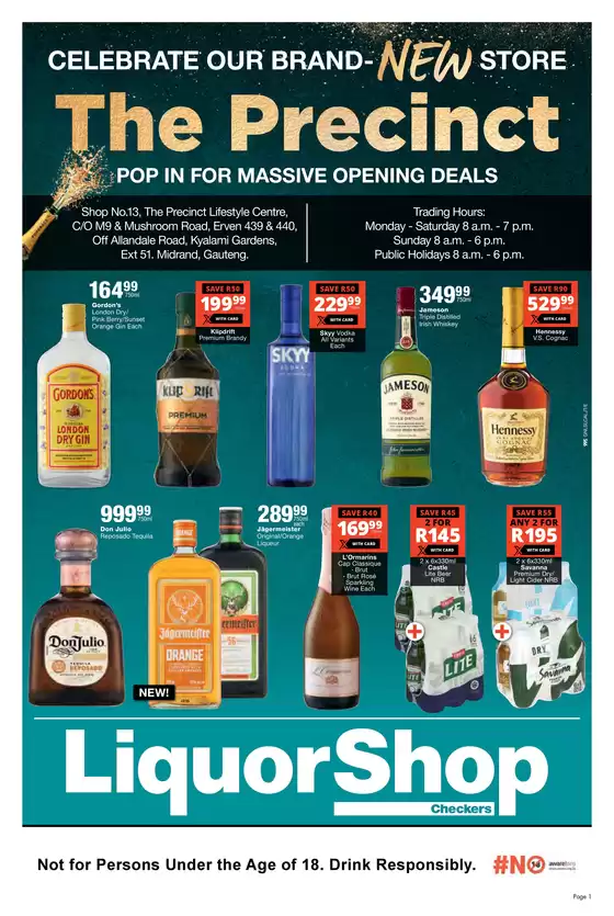 Checkers Liquor Shop catalogue in Bloemfontein | Our best bargains | 2025-12-04T00:00:00.000Z - 2025-12-21T00:00:00.000Z
