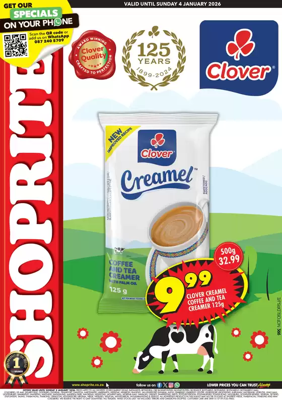 Shoprite catalogue in Emalahleni | Shoprite Clover Creamel Savings 1 December - 4 January | 2025-12-01T00:00:00.000Z - 2026-01-04T00:00:00.000Z