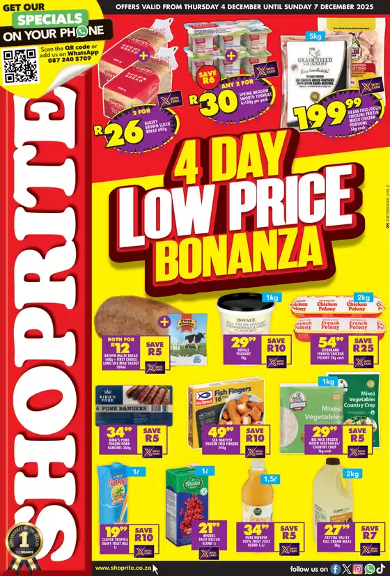 Shoprite catalogue in Emalahleni | Shoprite Low Price Bonanza KwaZulu-Natal 4 December - 7 December | 2025-12-04T00:00:00.000Z - 2025-12-07T00:00:00.000Z