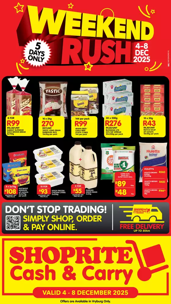 Shoprite catalogue in Emalahleni | Shoprite Cash & Carry Weekend Rush Nelspruit 4 December - 8 December | 2025-12-04T00:00:00.000Z - 2025-12-08T00:00:00.000Z