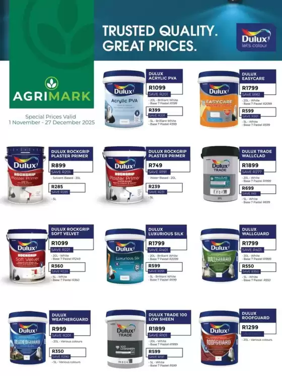 Agrimark catalogue in Queensburgh | Agrimark weekly specials | 2025-11-01T00:00:00.000Z - 2025-12-27T00:00:00.000Z