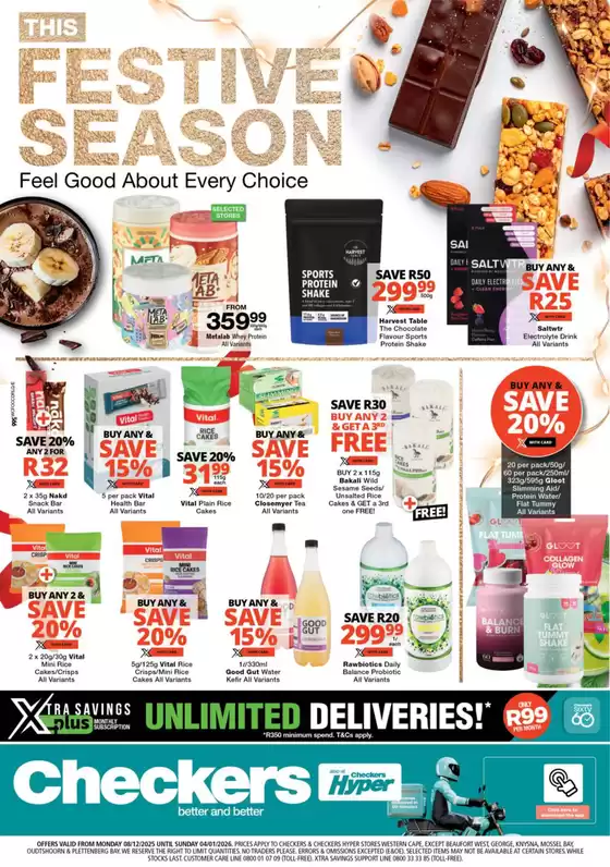 Checkers catalogue in Madadeni | Checkers Wellness Promotion 8 December | 2025-12-07T00:00:00.000Z - 2026-01-04T00:00:00.000Z