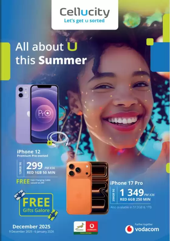 Cellucity catalogue in Krugersdorp | All About U This Summer | 2025-12-09T00:00:00.000Z - 2026-01-06T00:00:00.000Z