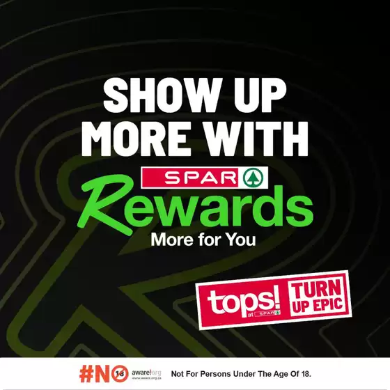 Tops Spar catalogue in Knysna | Show Up More With Rewards | 2025-12-09T00:00:00.000Z - 2026-01-11T00:00:00.000Z