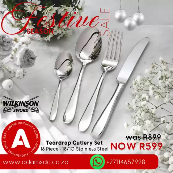 Adams Discount Centre catalogue in KwaMashu | Festive Season Sale | 2025-12-09T00:00:00.000Z - 2025-12-23T00:00:00.000Z