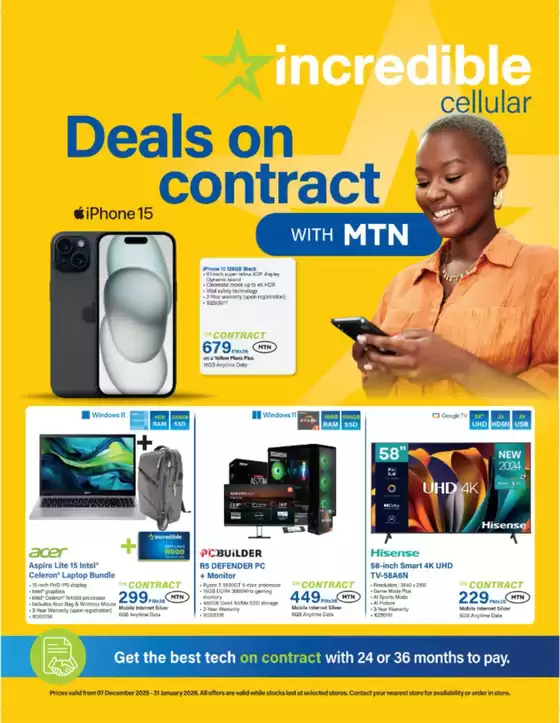 Incredible Connection catalogue in Boksburg | Deals On Contract With MTN | 2025-12-09T00:00:00.000Z - 2026-01-31T00:00:00.000Z