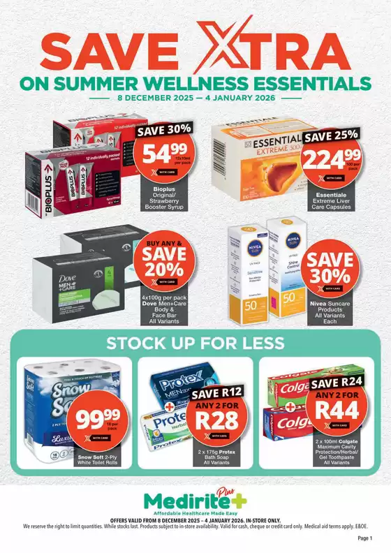 MediRite catalogue in Kenton-on-Sea | Save Xtra On Summer Wellness Essentials | 2025-12-10T00:00:00.000Z - 2026-01-04T00:00:00.000Z