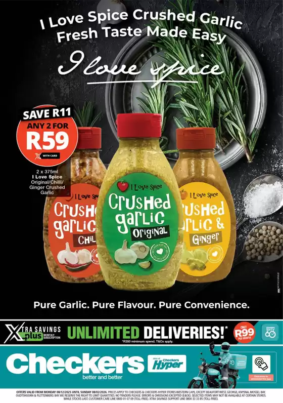 Checkers catalogue in Kenton-on-Sea | Checkers I Love Spice Promotion 8 December | 2025-12-07T00:00:00.000Z - 2026-02-08T00:00:00.000Z
