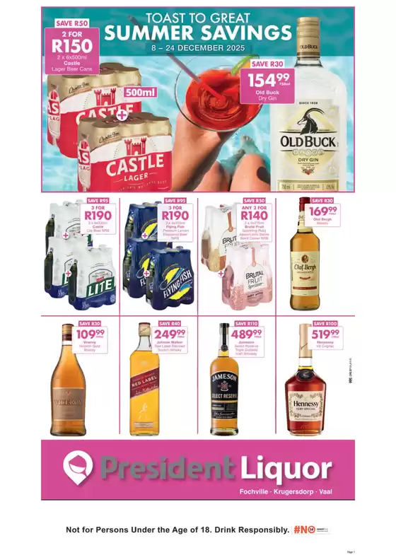 President Hyper catalogue in Kamatsamo | Liquor Specials | 2025-12-08T00:00:00.000Z - 2025-12-24T00:00:00.000Z