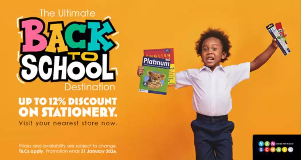 Van Schaik catalogue in Klerksdorp | Back To School | 2025-12-11T00:00:00.000Z - 2026-01-31T00:00:00.000Z