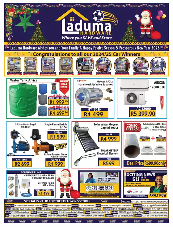 Laduma Hardware catalogue in Stellenbosch | Ampia selezione di offerte | 2025-12-12T00:00:00.000Z - 2025-12-26T00:00:00.000Z