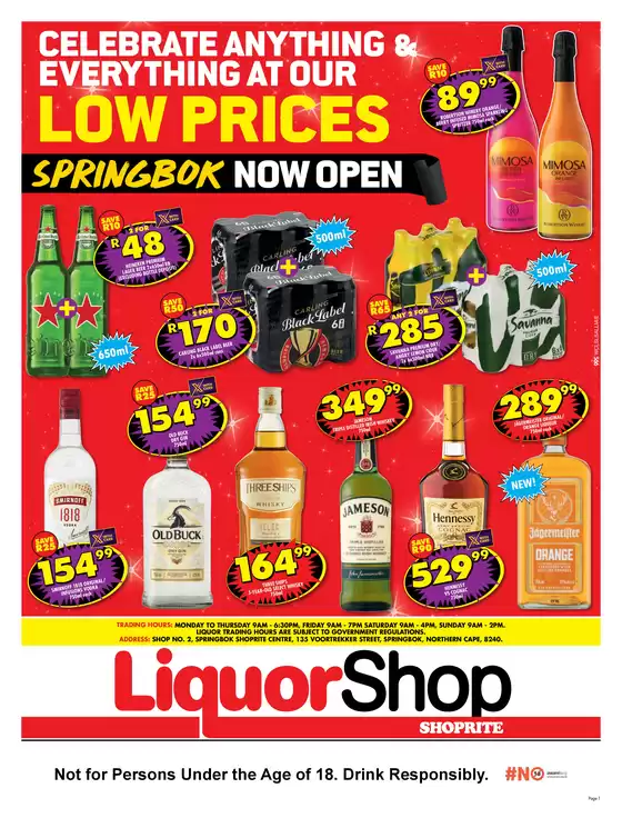 Shoprite LiquorShop catalogue in Despatch | Shoprite LiquorShop Savings Springbok 12 December - 21 December | 2025-12-12T00:00:00.000Z - 2025-12-21T00:00:00.000Z