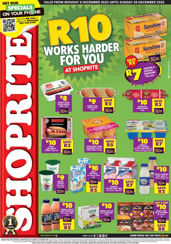 Shoprite catalogue in Sedgefield | Shoprite R10 Works Harder Eastern Cape - 08 to 28 December | 2025-12-08T00:00:00.000Z - 2025-12-28T00:00:00.000Z