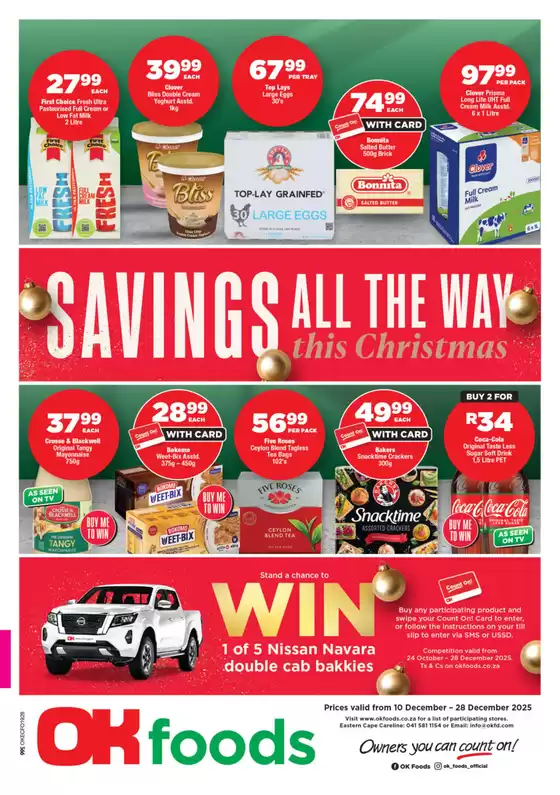 OK Foods catalogue in Bela-Bela | Top deals for all customers | 2025-12-10T00:00:00.000Z - 2025-12-28T00:00:00.000Z