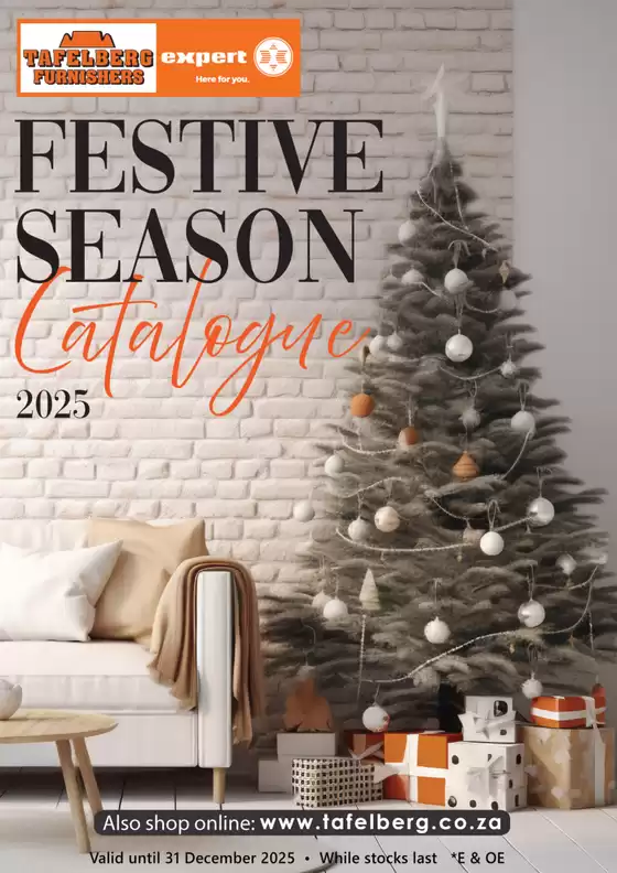 Tafelberg Furnishers catalogue in Lephalale | Festive Season Catalogue 2025 | 2025-12-15T00:00:00.000Z - 2025-12-31T00:00:00.000Z