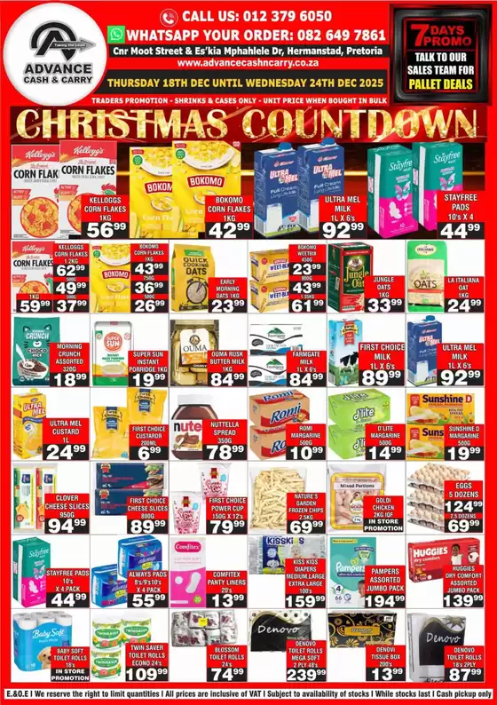 Advance Cash n Carry catalogue in Saselamani | Advance Cash n Carry weekly specials | 2025-12-18T00:00:00.000Z - 2025-12-24T00:00:00.000Z