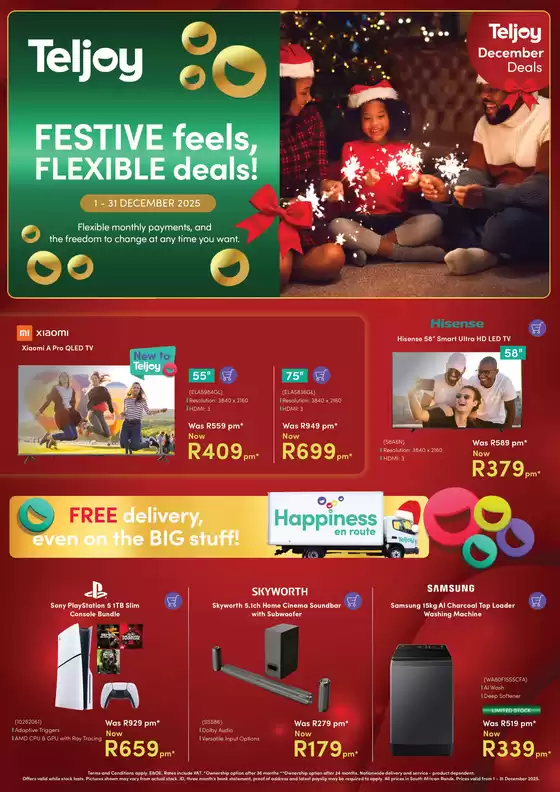 Teljoy catalogue in Hammanskraal | Festive Feels, Flexible Deals! | 2025-12-18T00:00:00.000Z - 2025-12-31T00:00:00.000Z